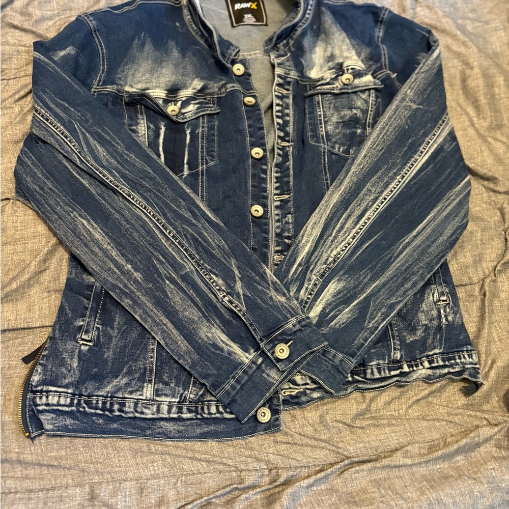 Blue Streetwear Button Down Jacket